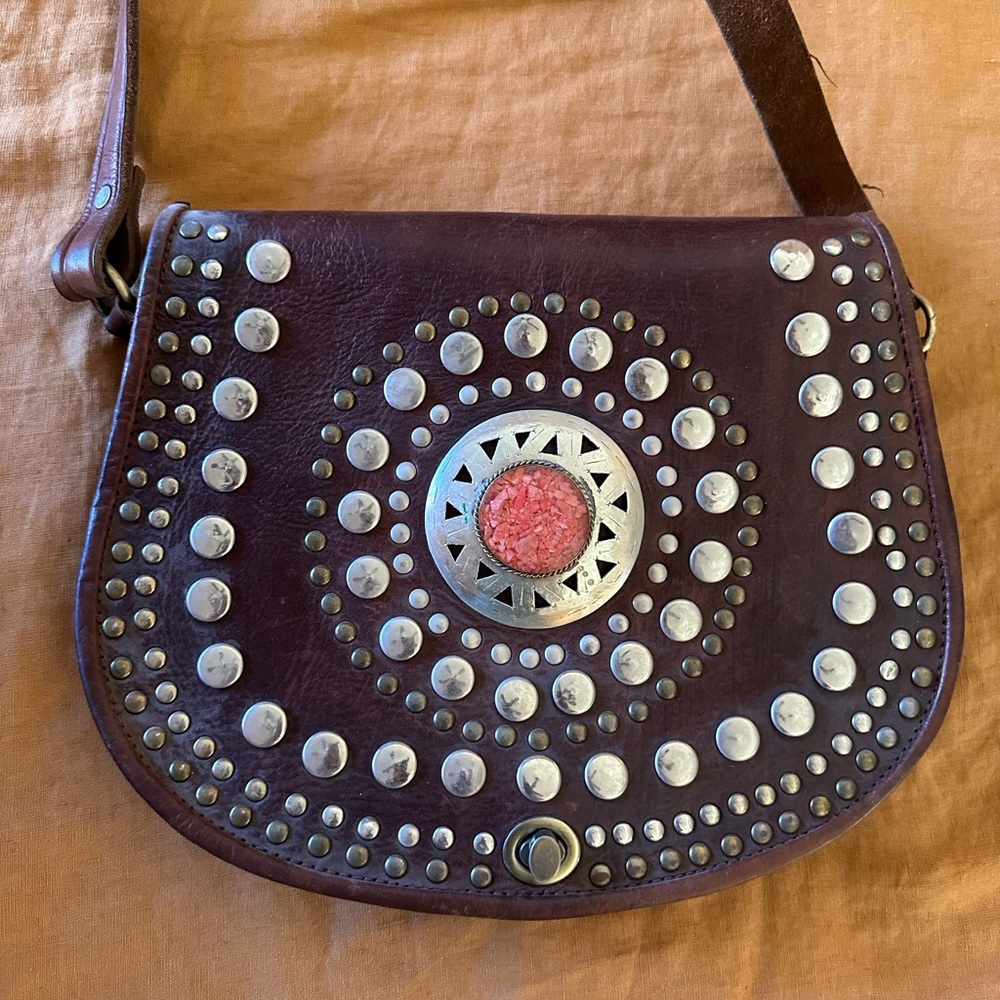 Pure Genuine Leather Berbère Moroccan Handmade Messenger/Crossbody Bag